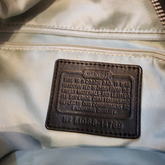 Coach Purse Black Leather Large Kristin Hobo Handbag #14769 Tote Size 17" Slouch - Picture 4 of 13